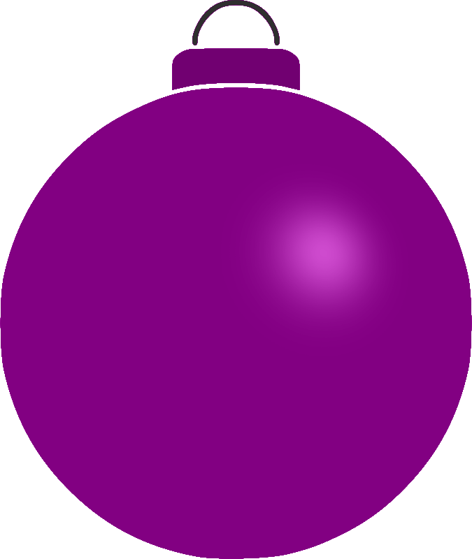 Purple Christmas Ornaments PNG Image