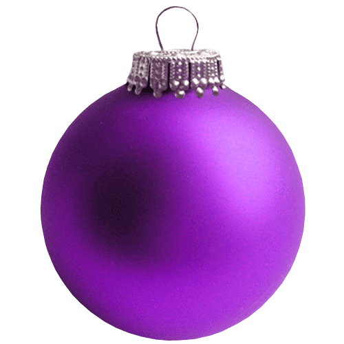 Purple Christmas Ornaments PNG Photos