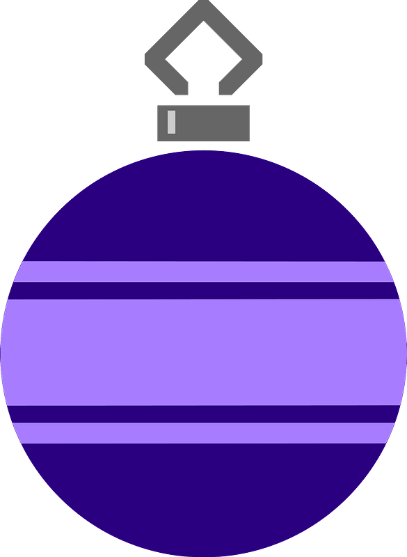 Purple Christmas Ornaments PNG Pic