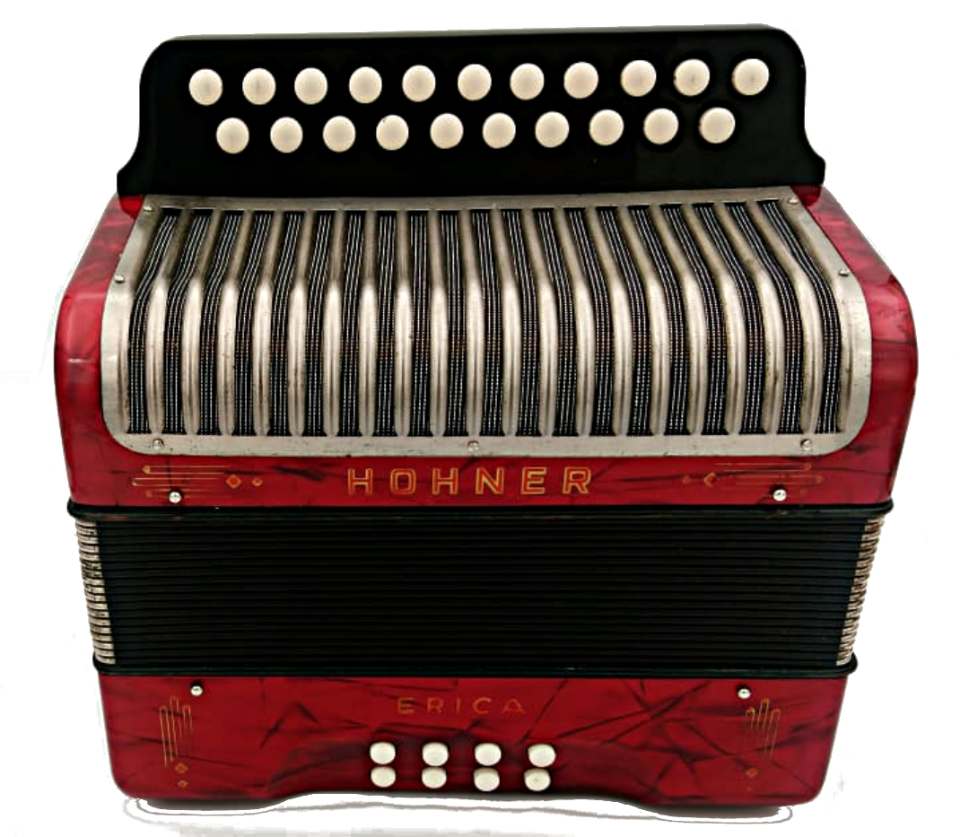Red Accordion PNG Background Image