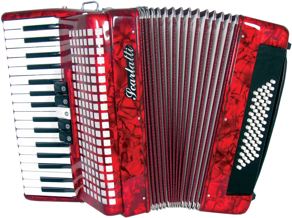 Красный аккордеон PNG прозрачный образ