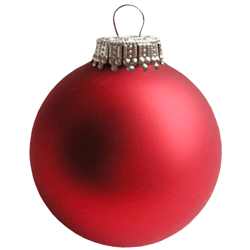 Rotes Weihnachtskugel hängendes PNG-transparentes Bild