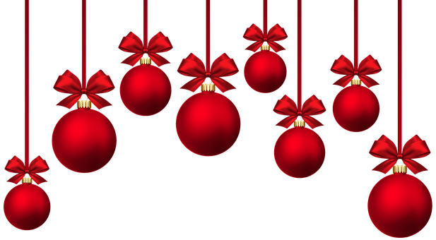 Красное рождественское безделушка PNG фоновое изображение