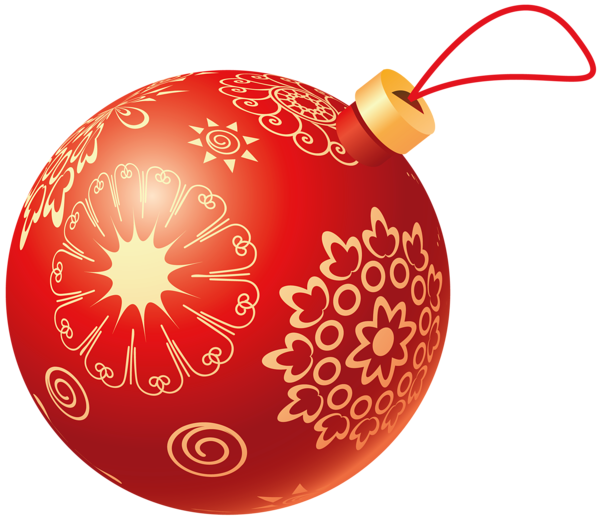 Red Christmas Bauble PNG File