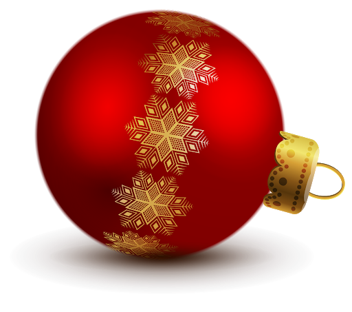 Rote Weihnachtskugel PNG HD