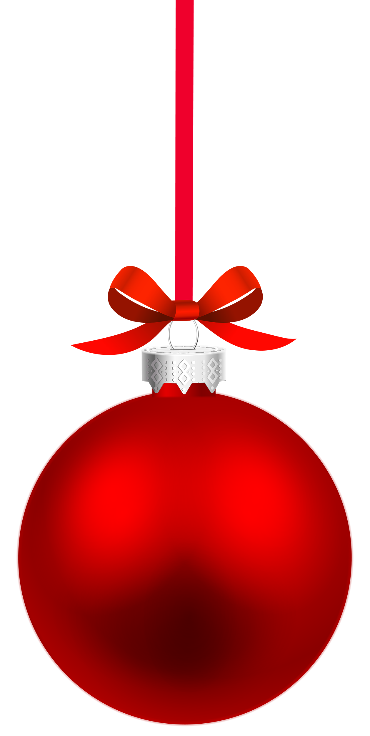 Red Christmas Bauble PNG Transparante HD-foto