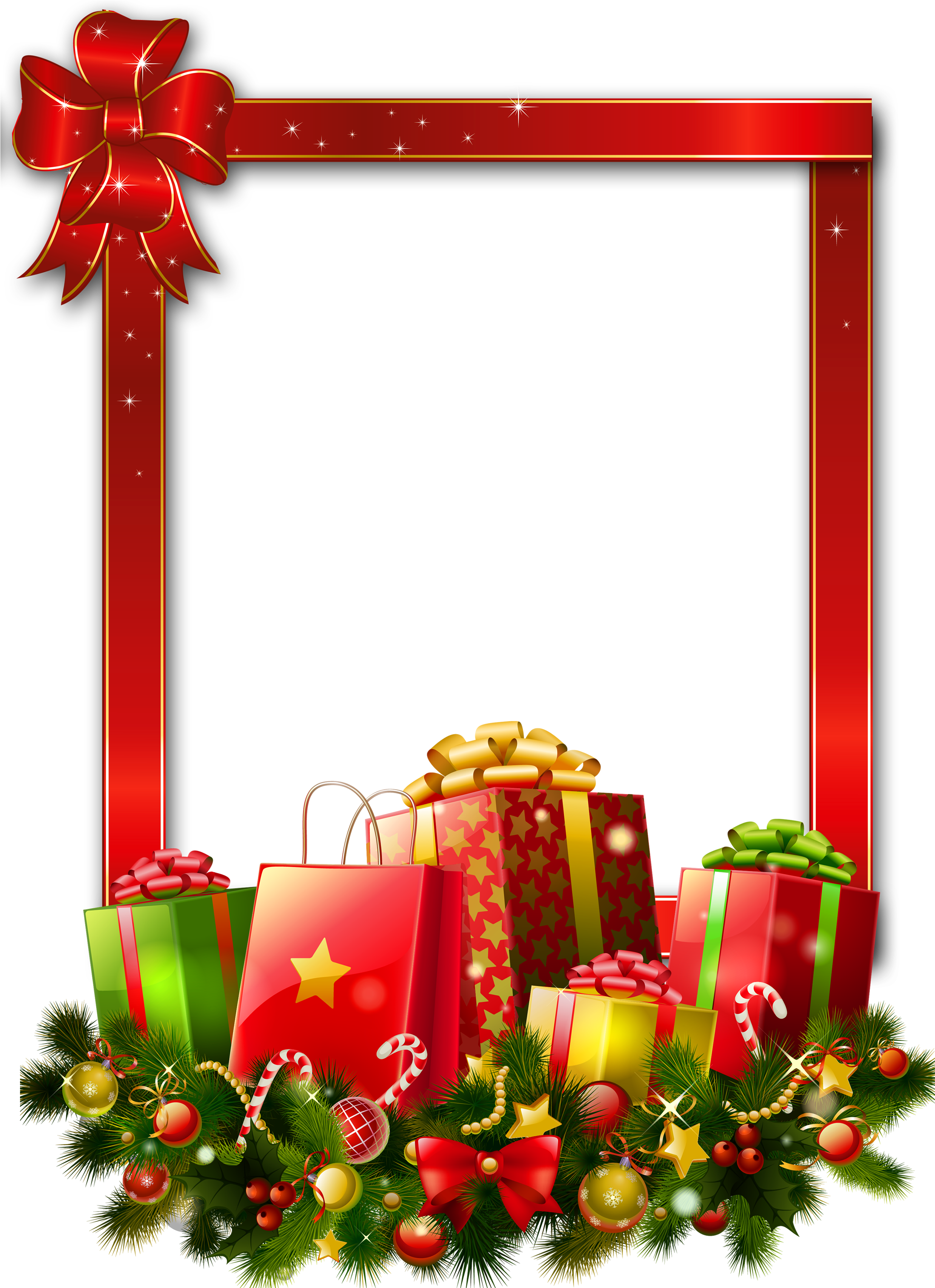 Red Christmas Gift Background PNG