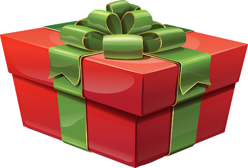 Red Christmas Gift PNG File