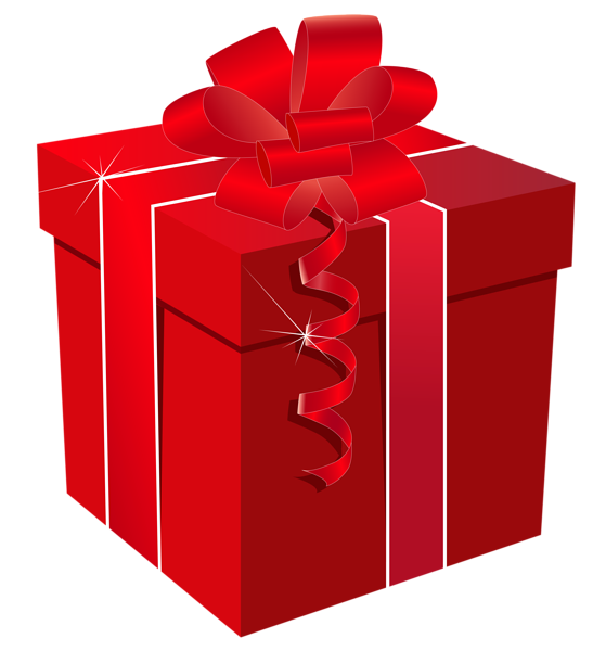 Red Christmas Gift PNG HD