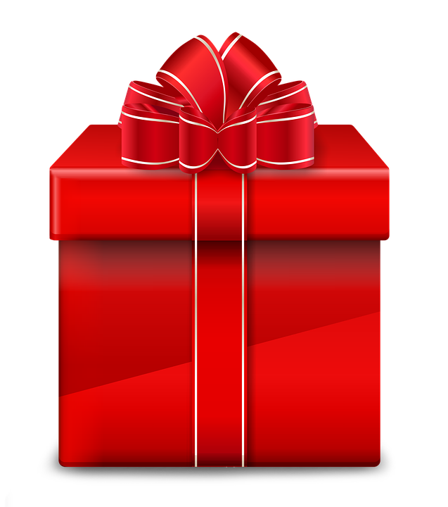 Red Christmas Gift PNG Transparent Picture