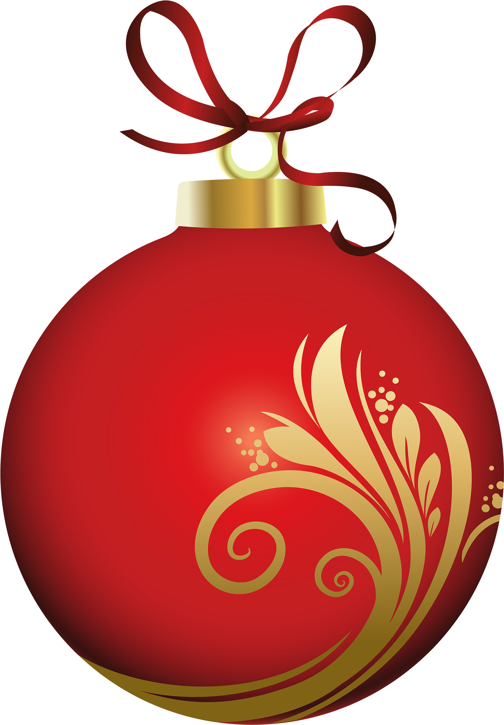 Red Christmas Ornaments PNG Free Download