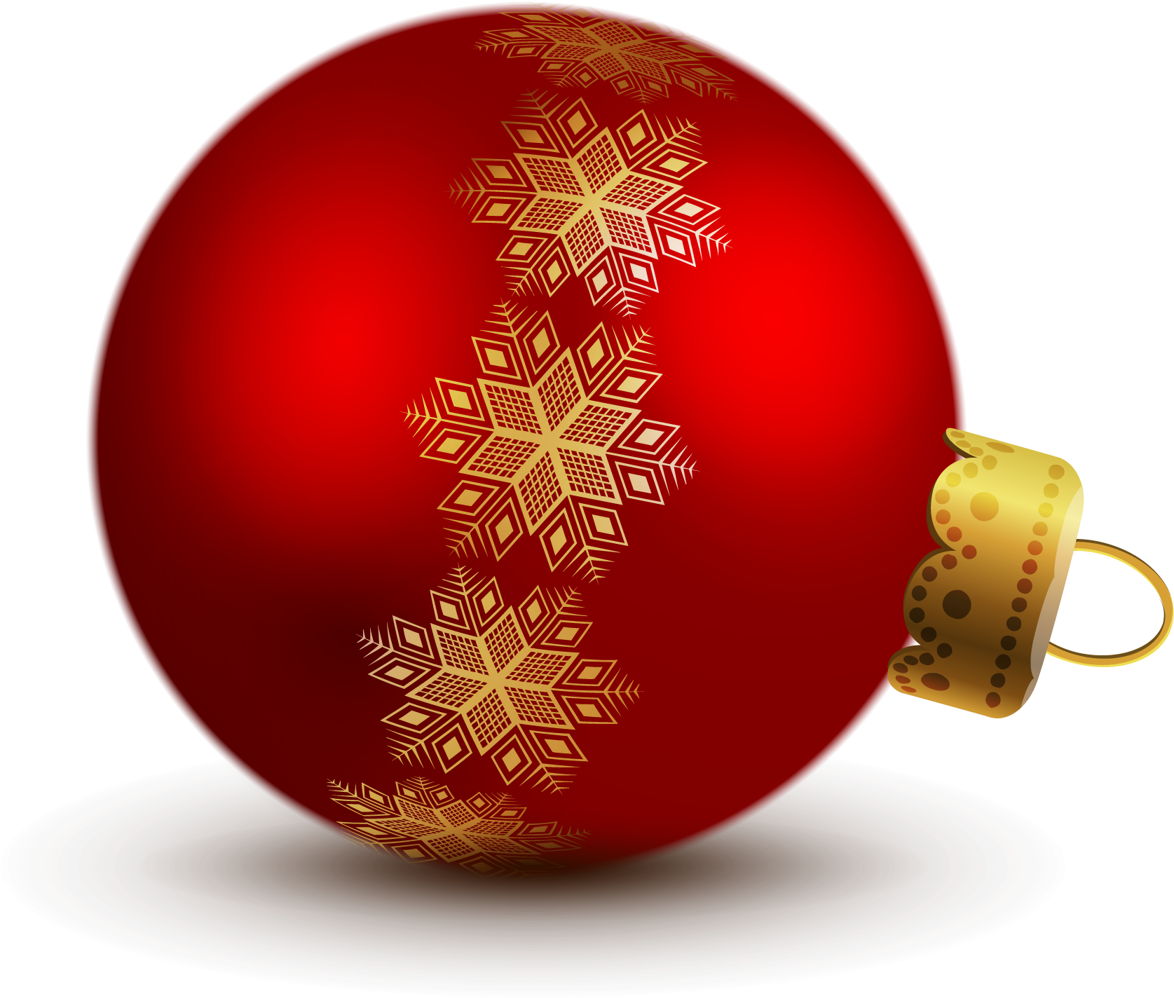 Red Christmas Ornaments PNG Transparent Image