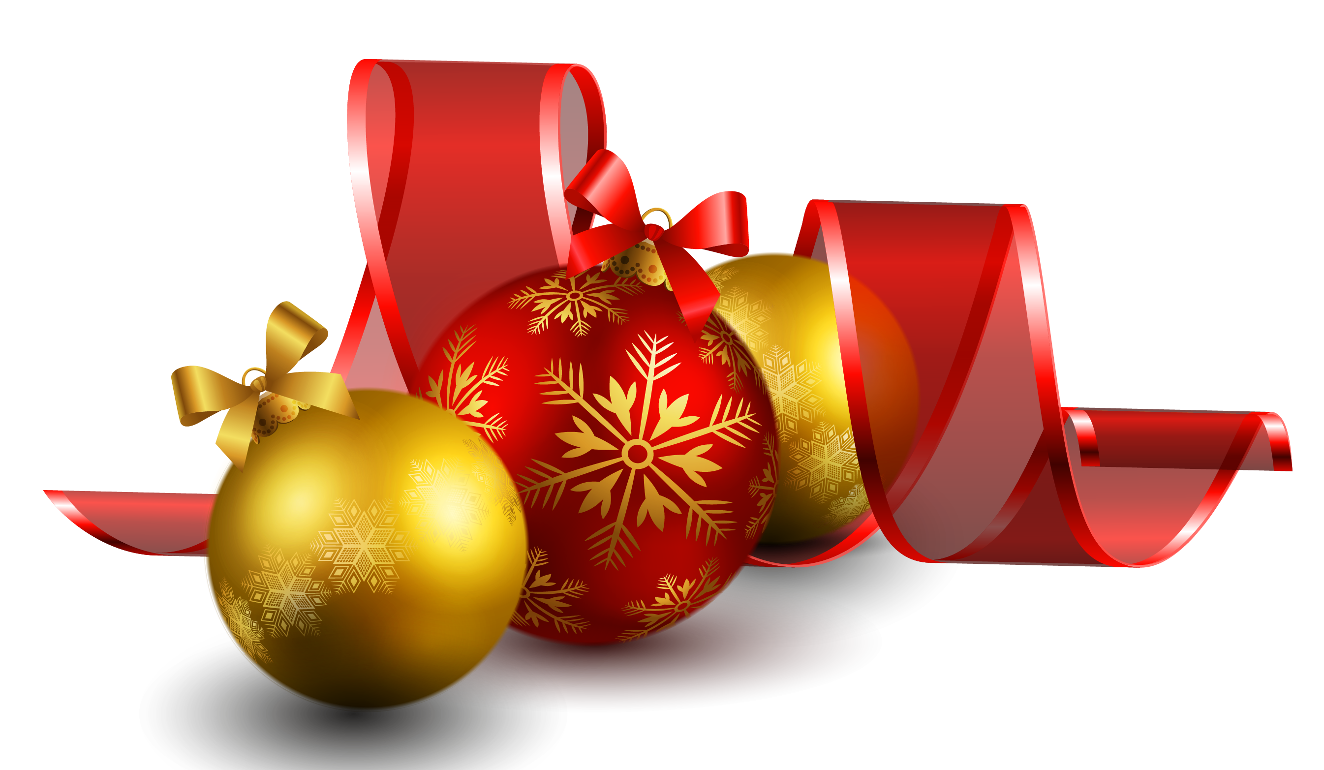 Red Christmas Ornaments PNG Transparent