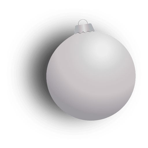 Silver Christmas Bauble PNG Clipart