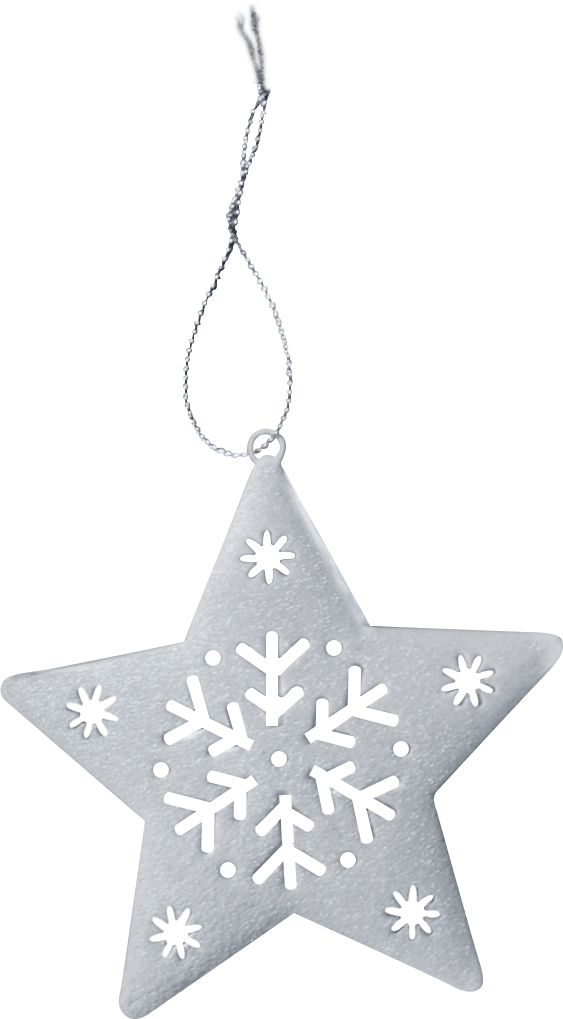 Silver Christmas Ornaments Transparent PNG