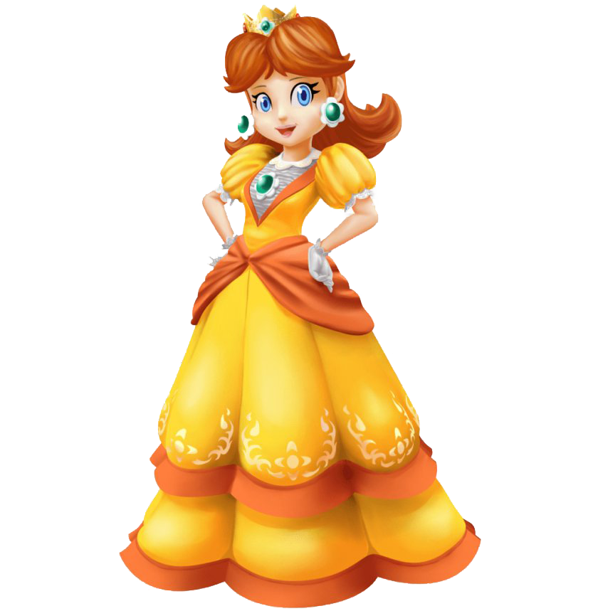 Super Mario Bros Putri Daisy Transparan PNG