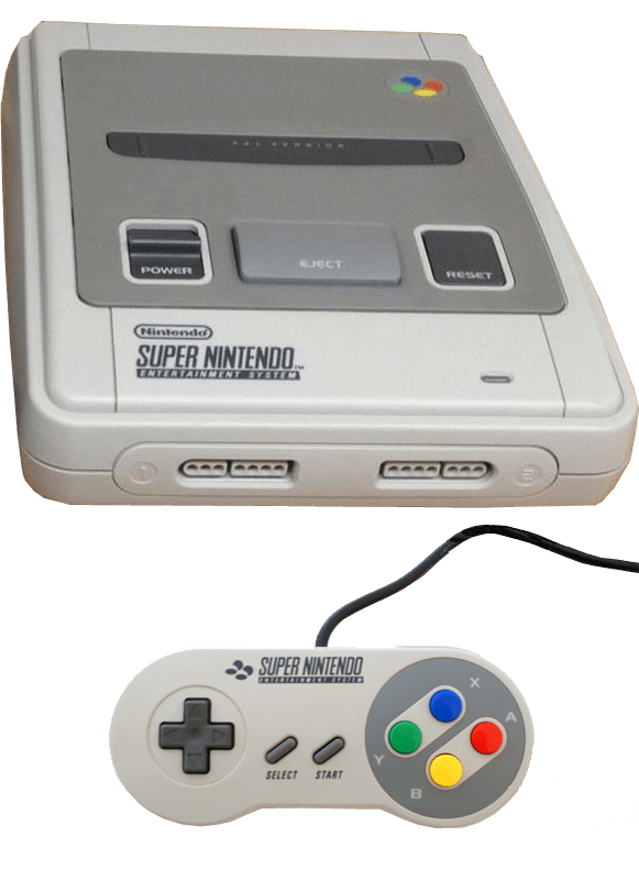 Sistem Hiburan Super Nintendo SNES PNG HD