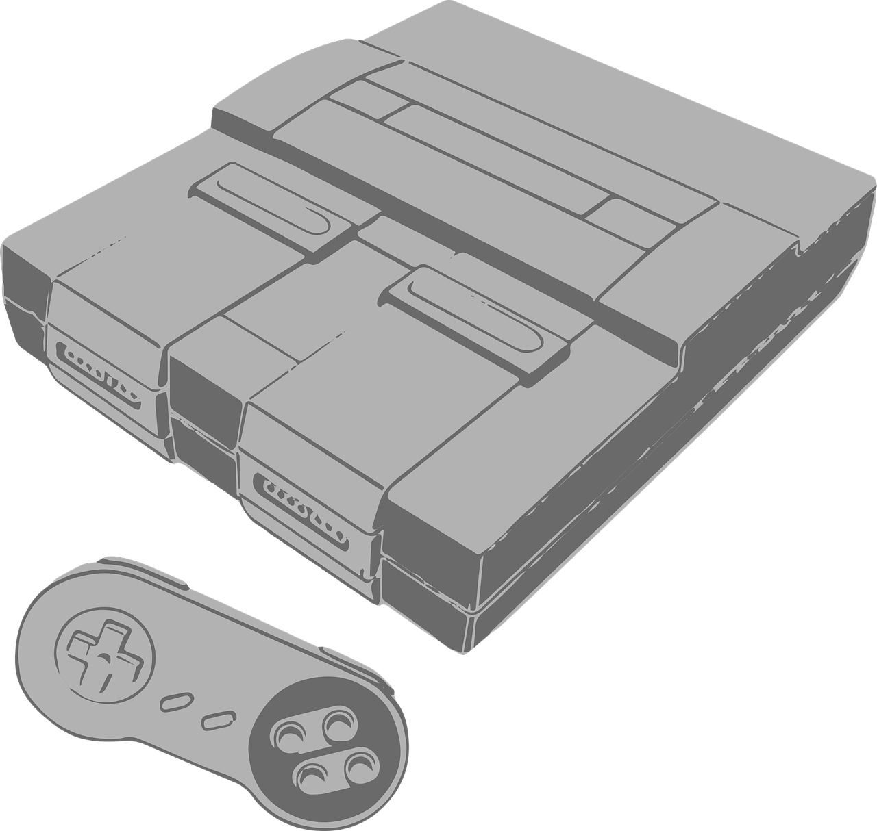 Sistem Hiburan Super Nintendo SNES PNG Pic