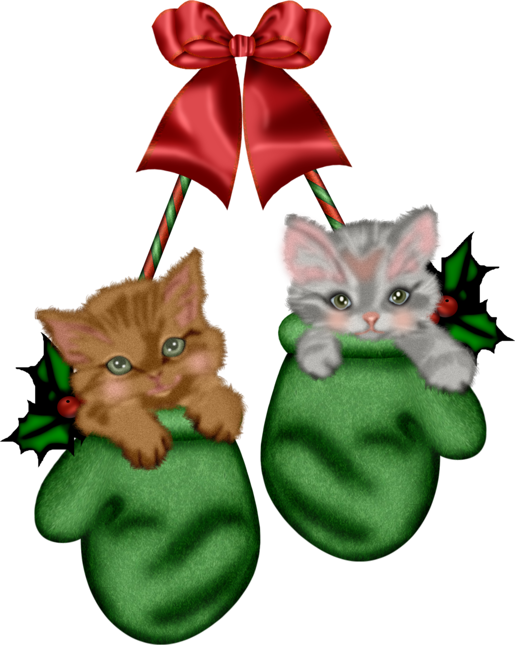Vector Christmas Kitten PNG File