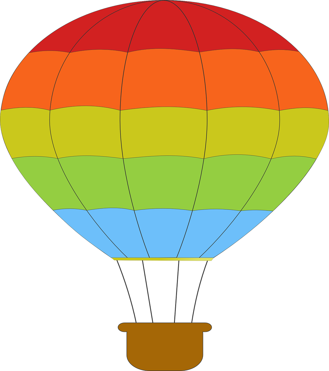 Vector Colorful Air Balloon PNG HD