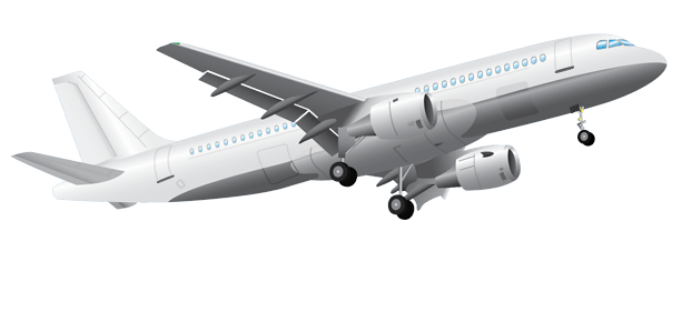 Vector Flying Airplane PNG Transparent Image