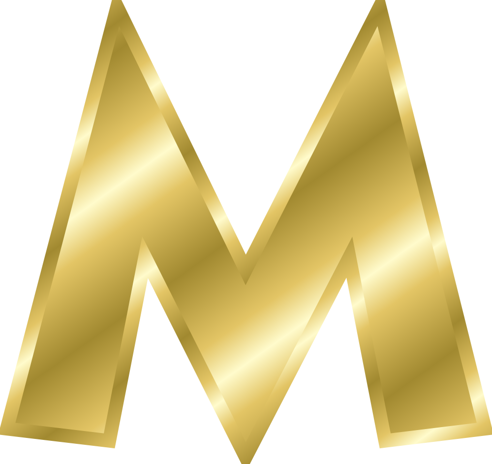 Vector Gold Alphabet PNG Image