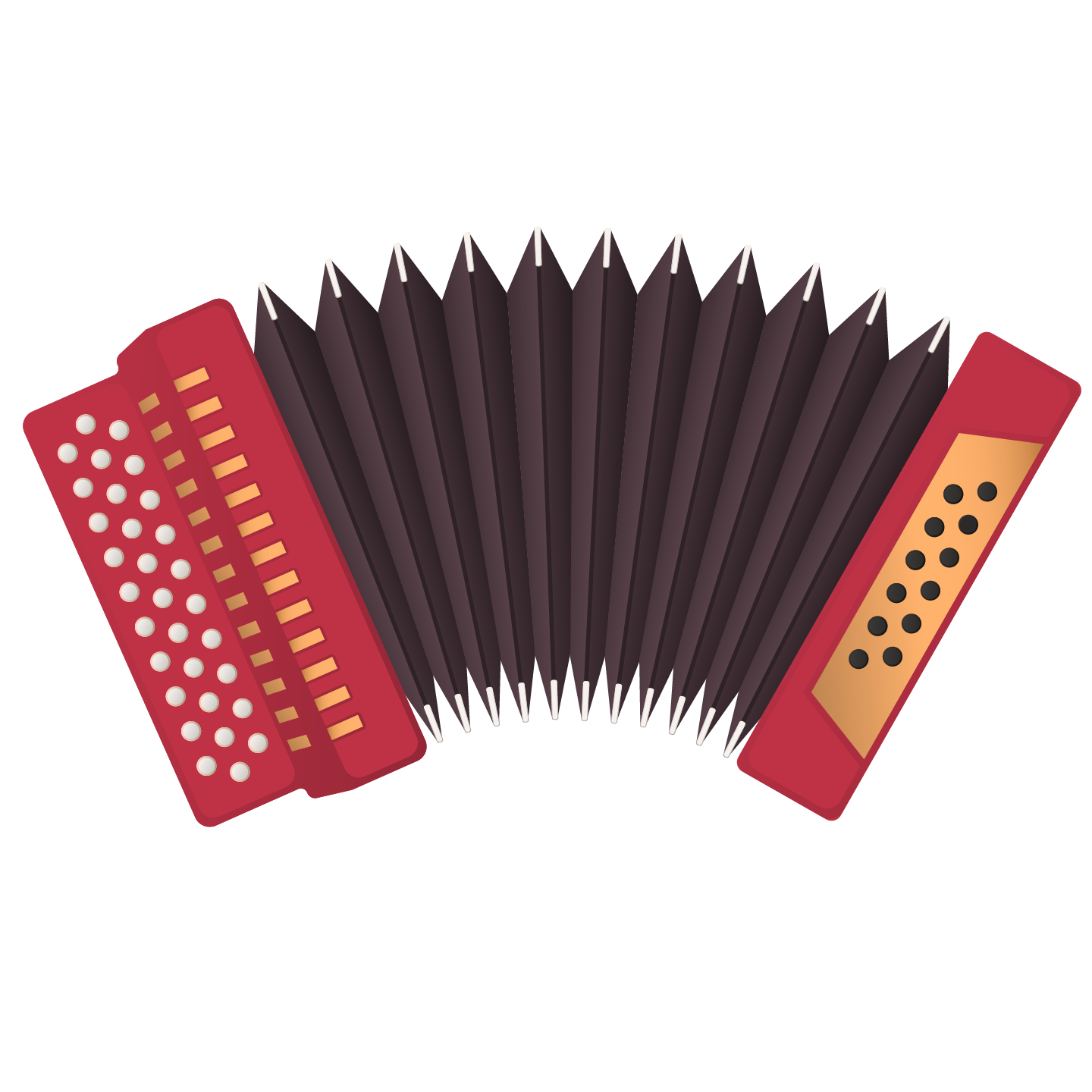 Vector Red Accordion Transparent PNG