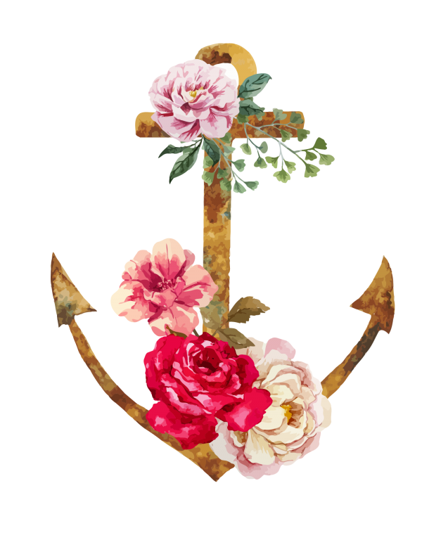 Watercolor Anchor PNG File