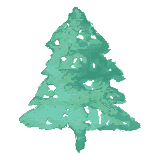 WaterColor شجرة عيد الميلاد PNG ملف