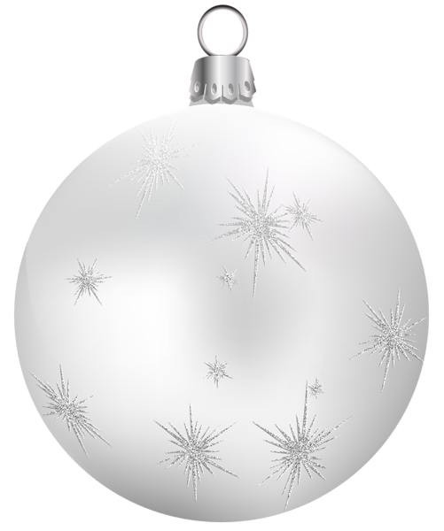 White Christmas Ornaments PNG File