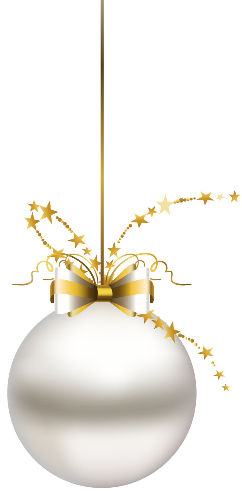 White Christmas Ornaments PNG HD