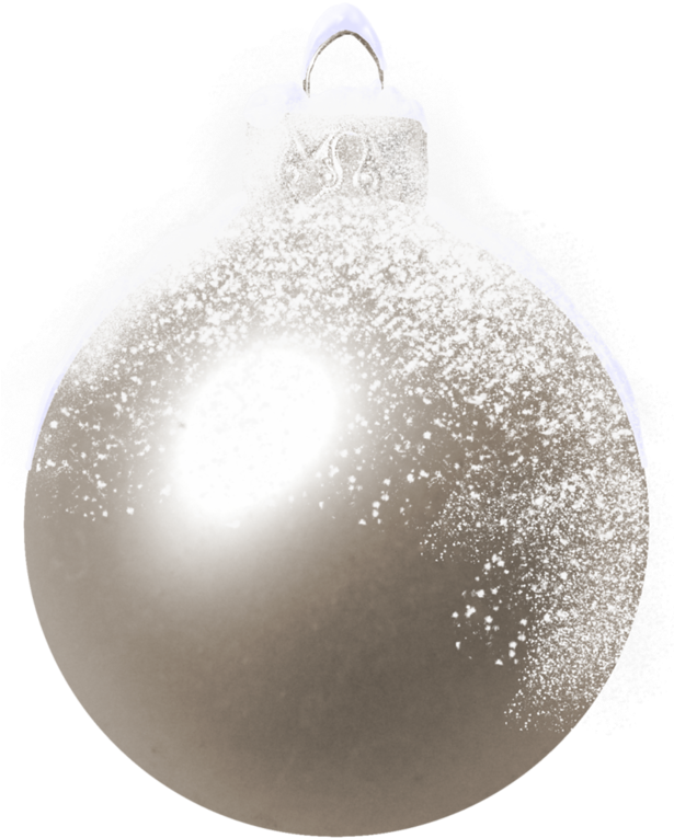 White Christmas Ornaments PNG Photo