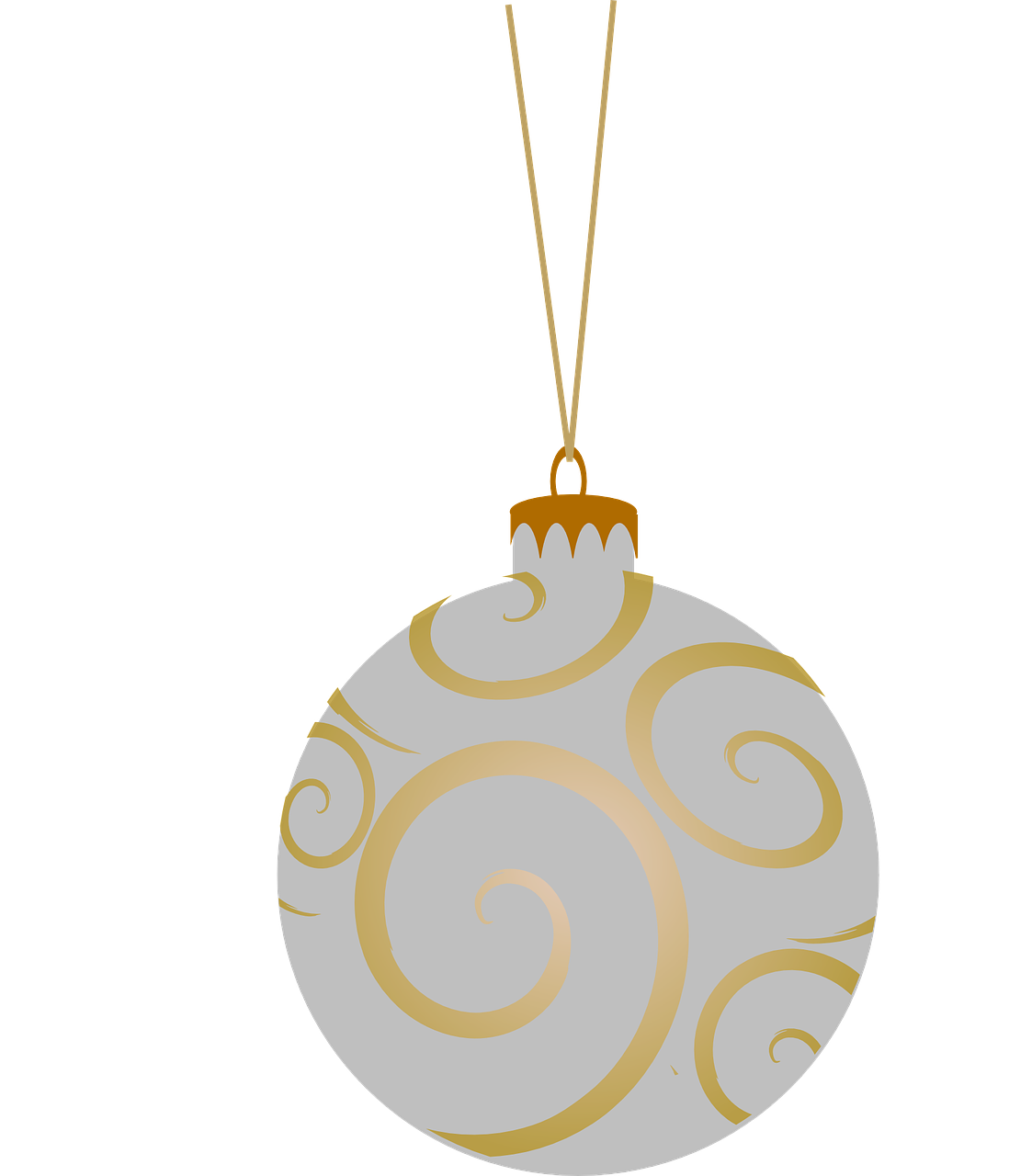 White Christmas Ornaments PNG Photos