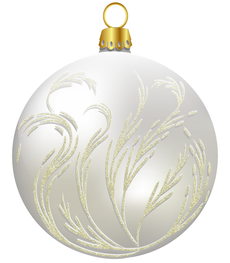 White Christmas Ornaments PNG Picture