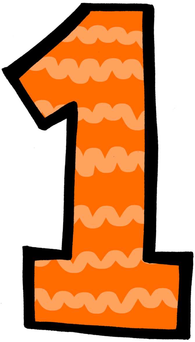 1 Number PNG Clipart