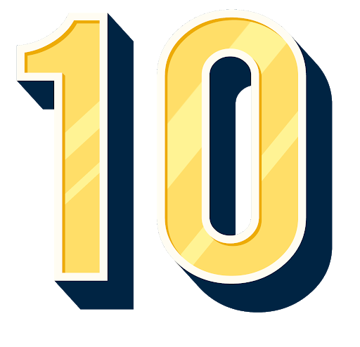 10 Nummer PNG-Hintergrundbild
