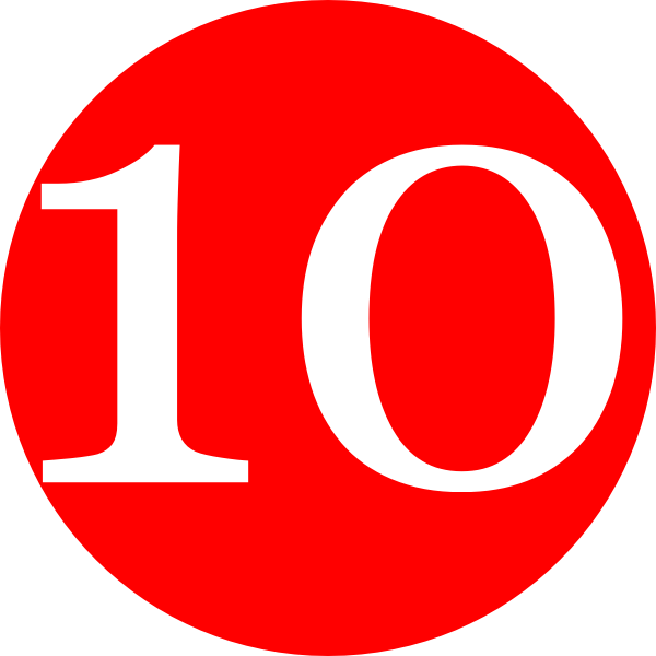 10 Number PNG Transparent Picture