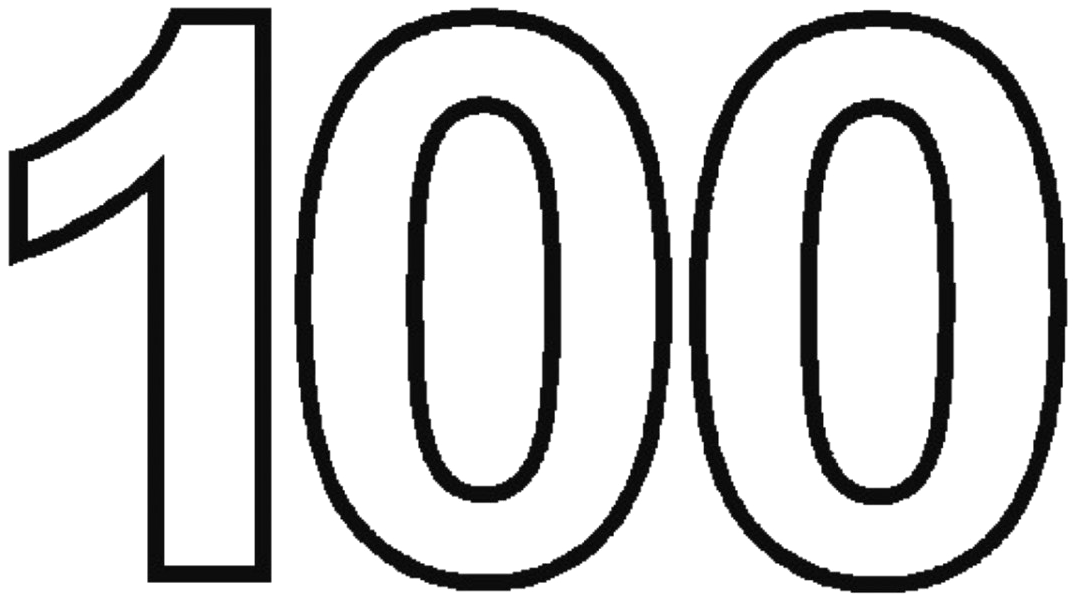 100 Number PNG Picture