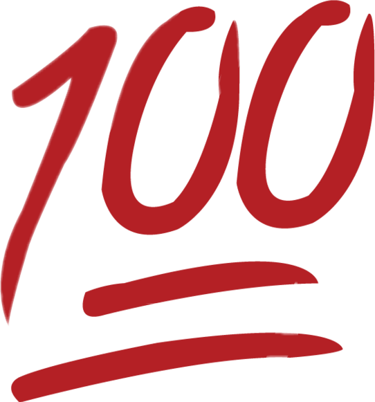 100 Number PNG Transparent Image