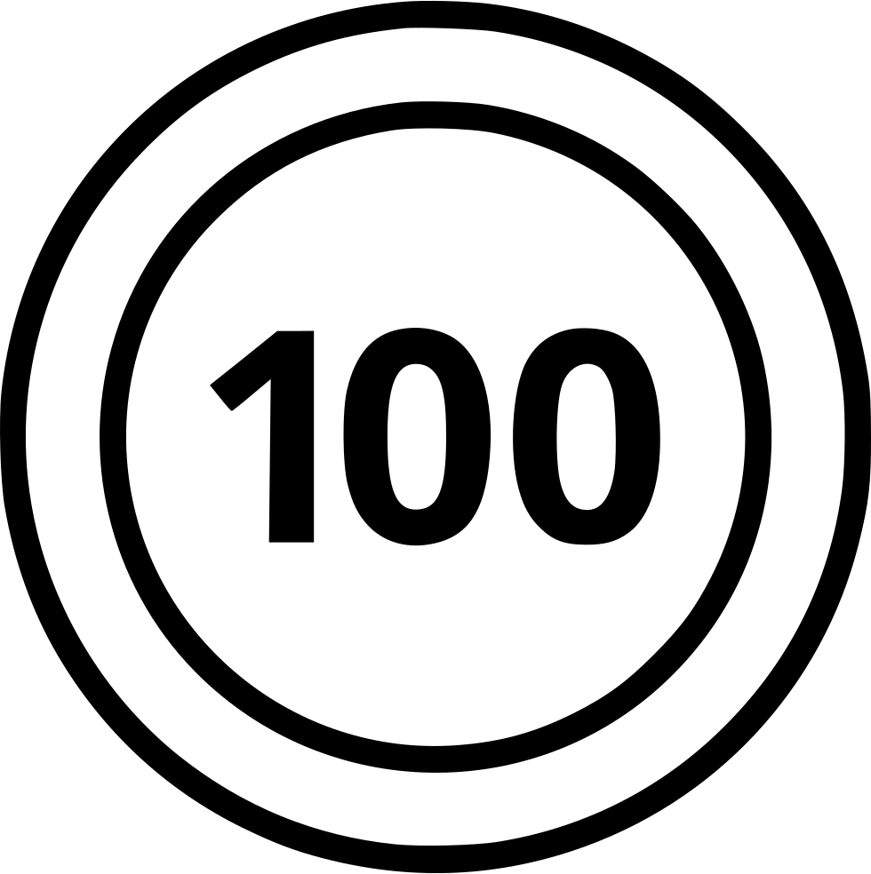 100 nummer transparent PNG