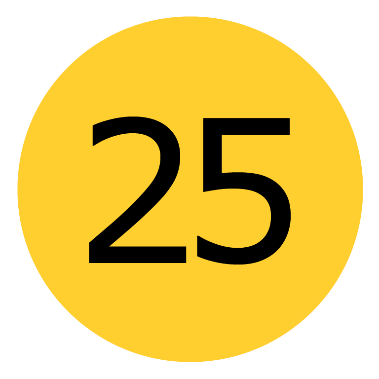 25 Number PNG Photo | PNG Mart
