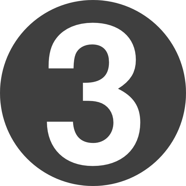 3 Number PNG File