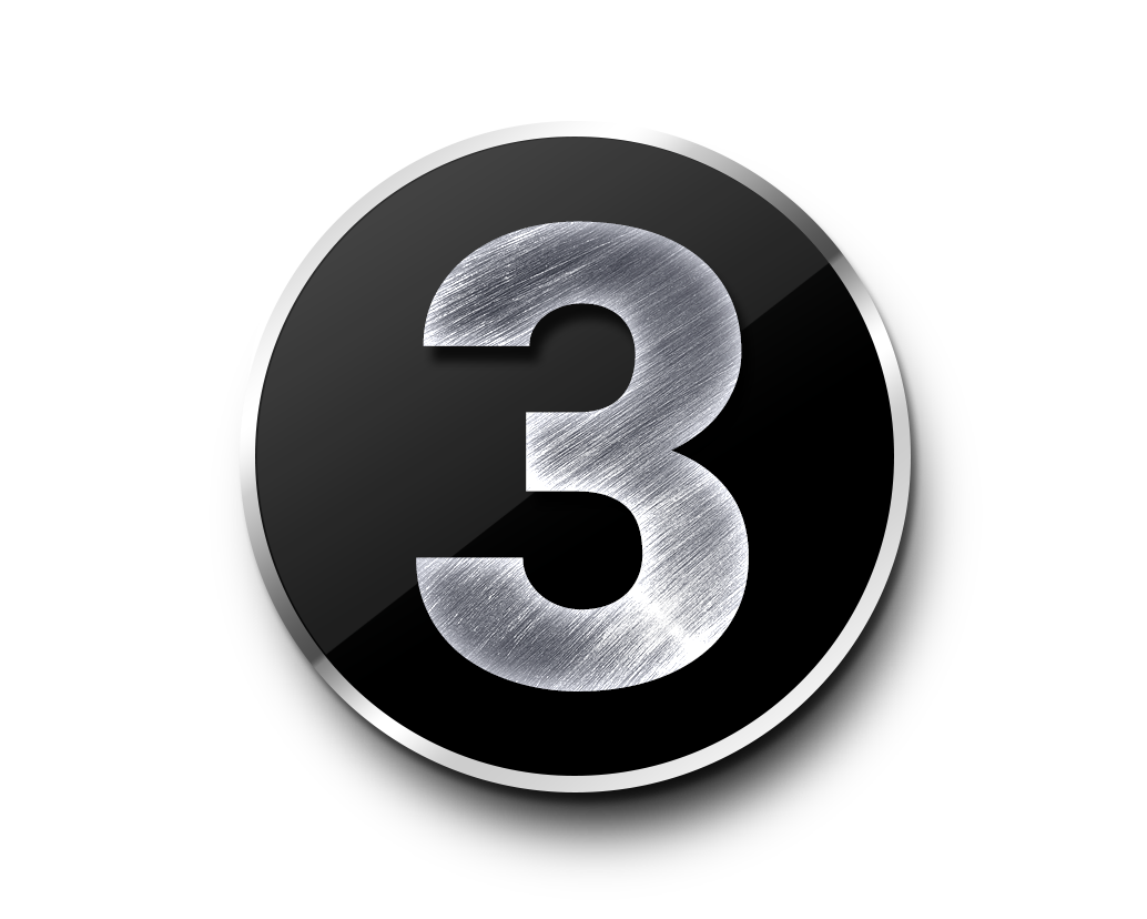 3 Number PNG Photo