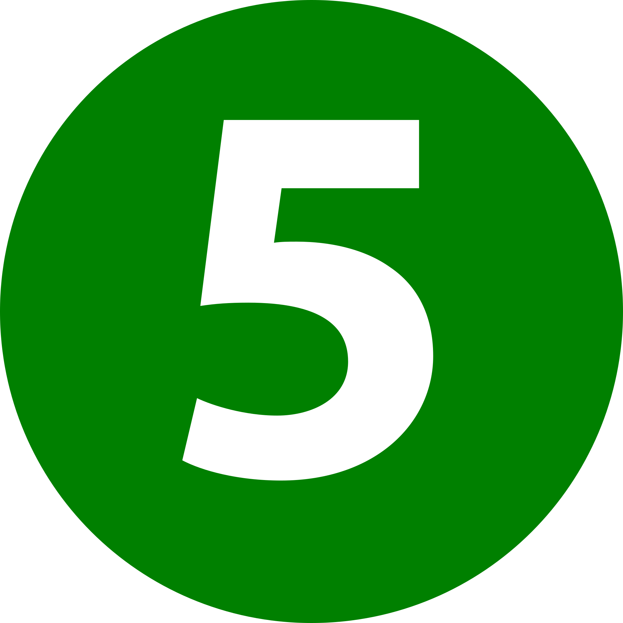 5 Number PNG Image