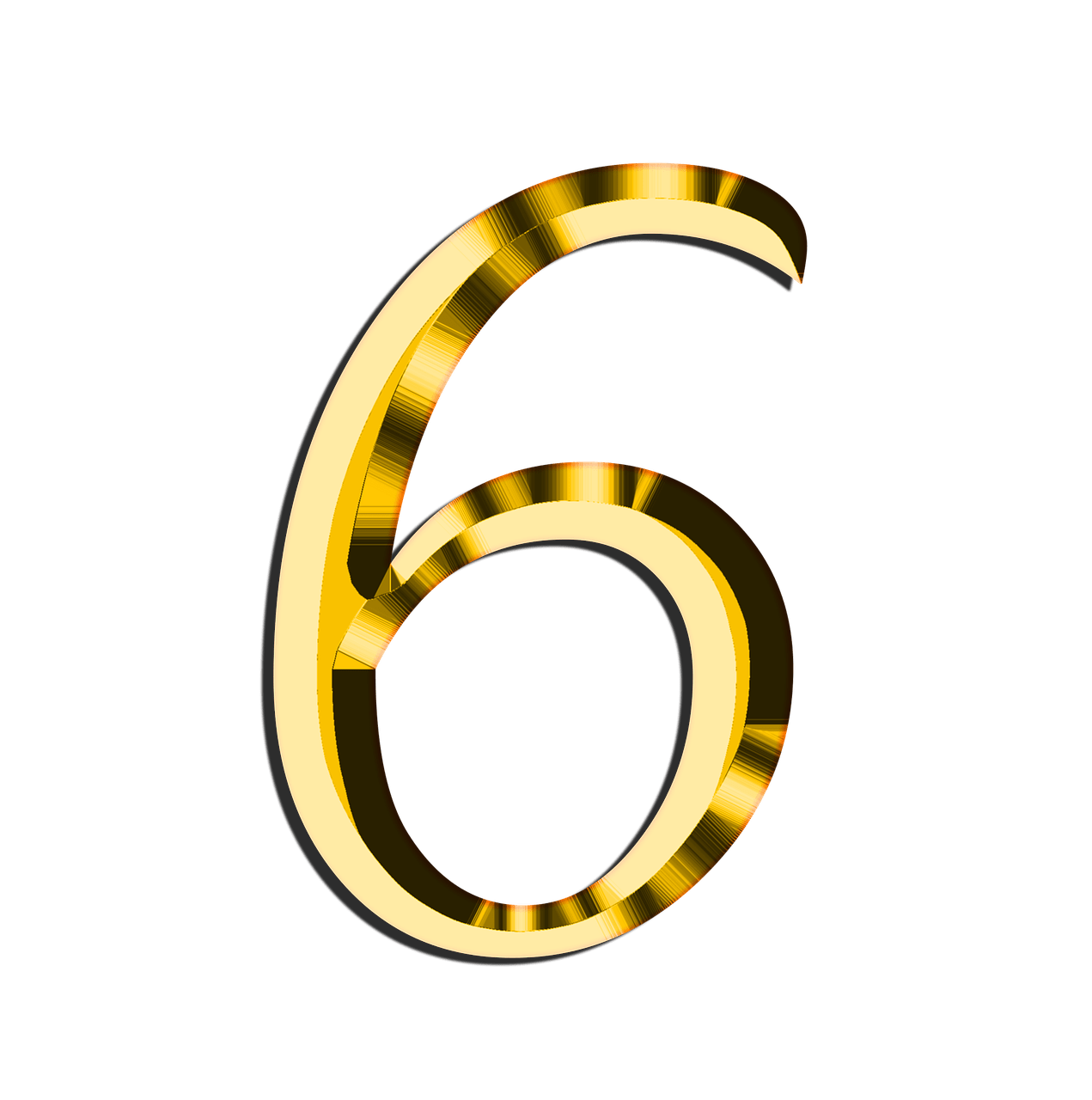 6 Number PNG Clipart
