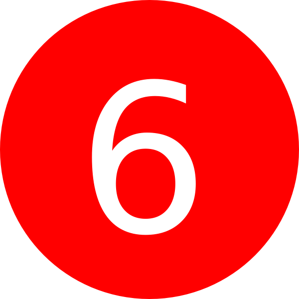 6 Number PNG Transparent Picture