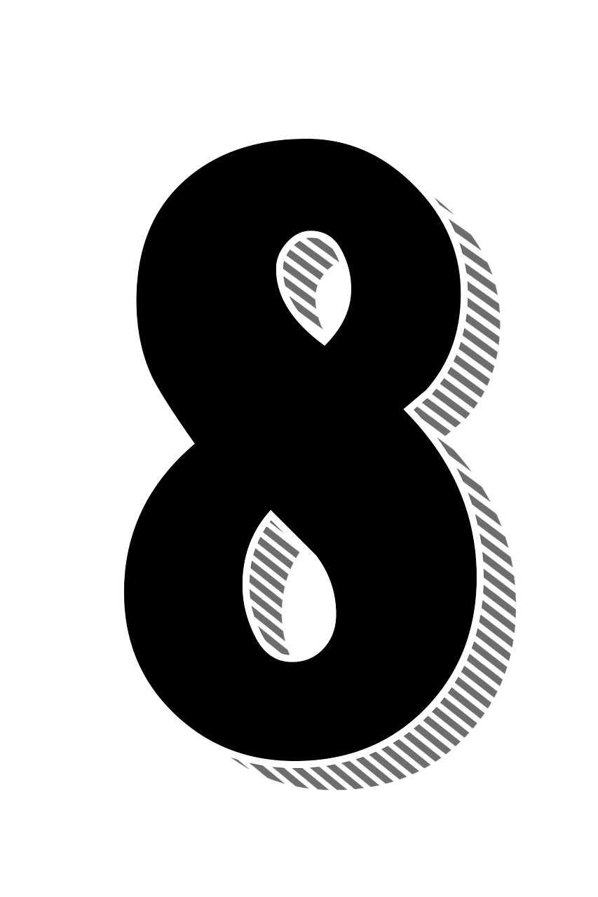 8 Number PNG Transparent HD Photo