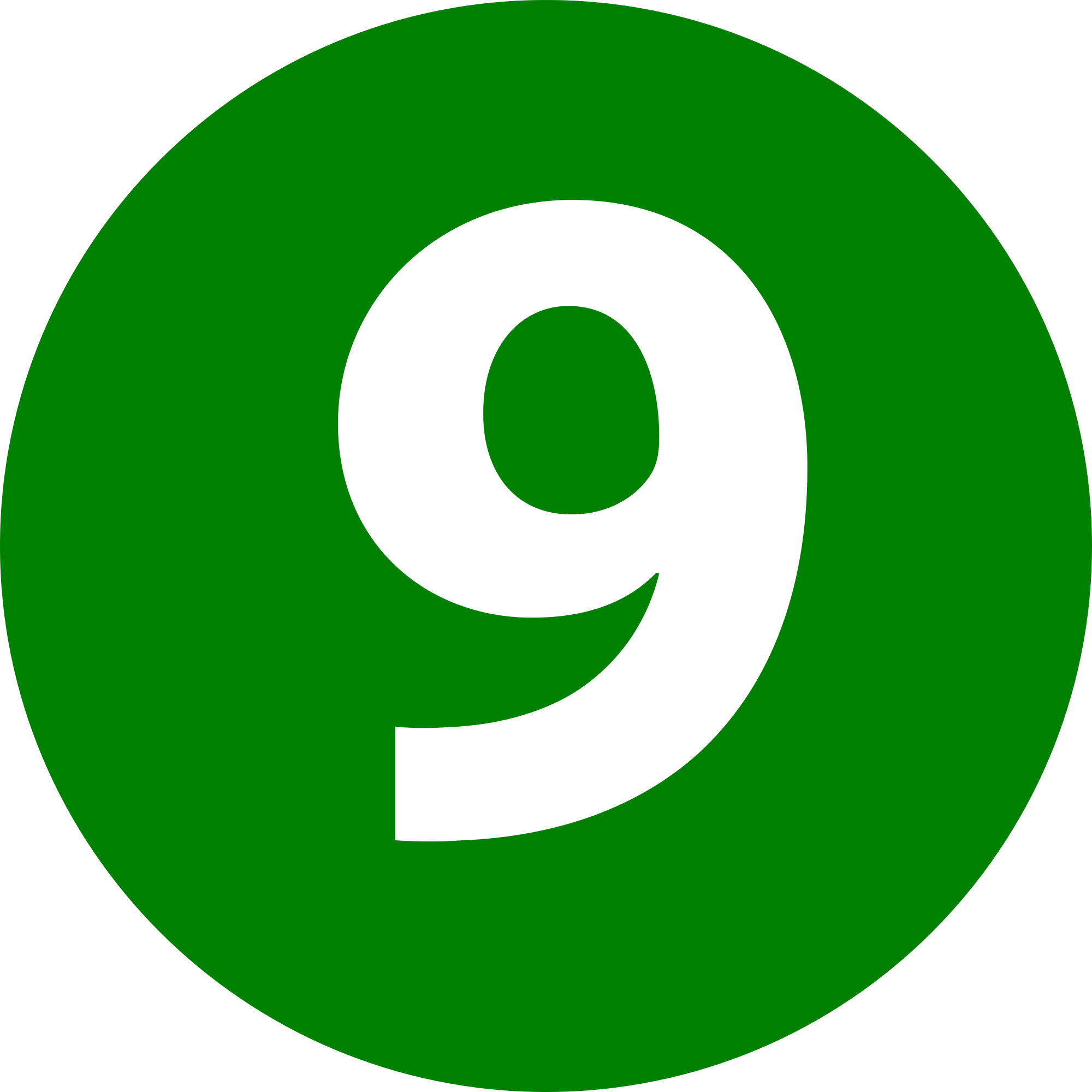 9 Número PNG Clipart