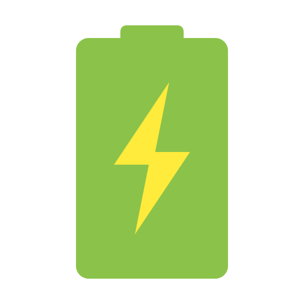Bateria Android carregando PNG