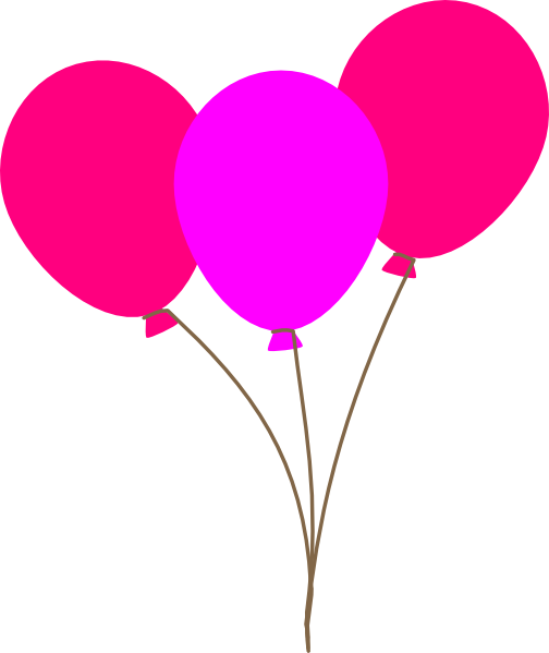 Balão vector rosa PNG